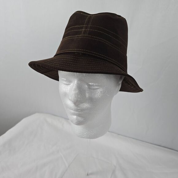 Steve Madden Fedora Women's 7 1/8 Brown Felted Tri-Coastal Design NWT - Picture 1 of 11